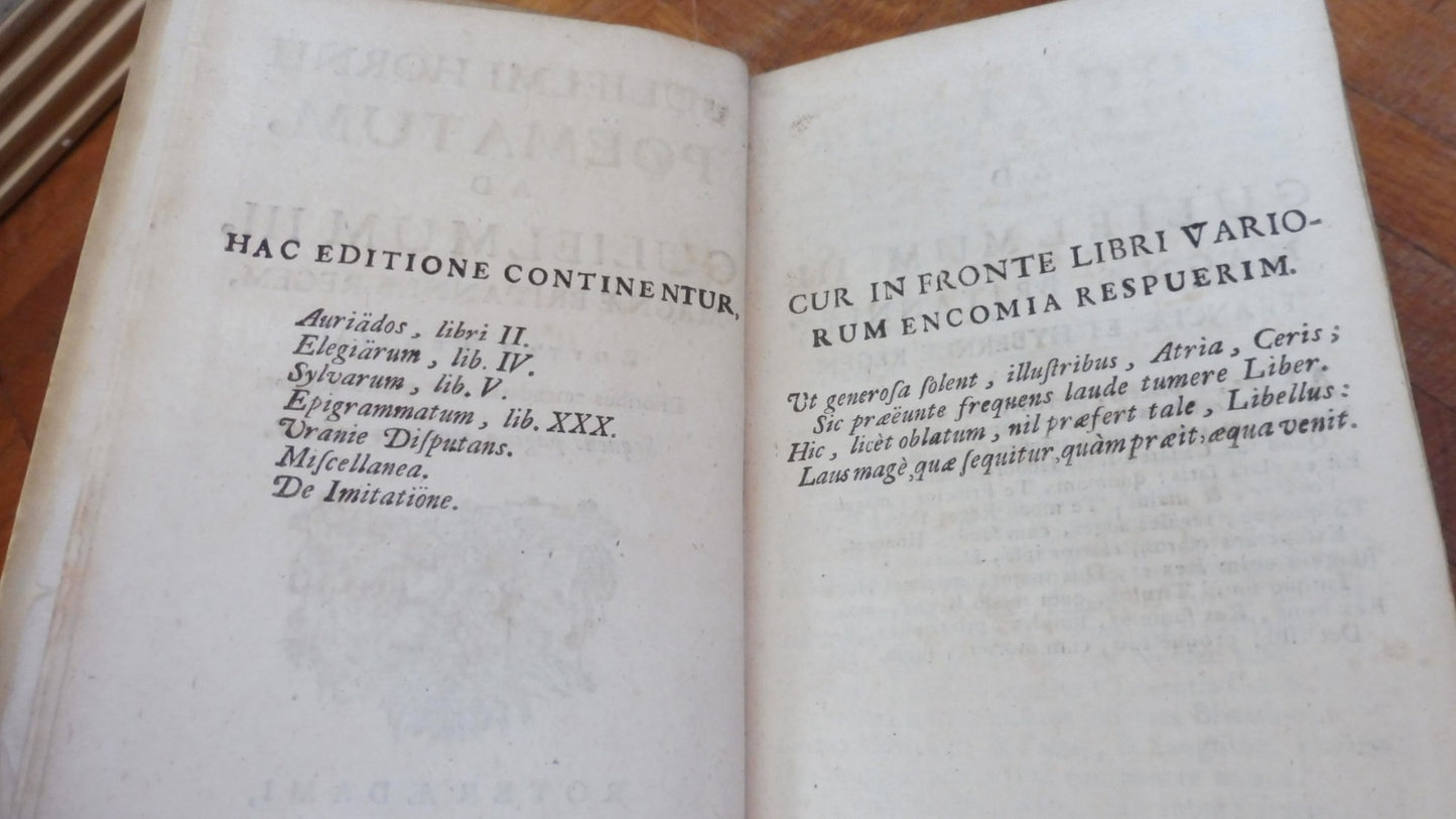 Gulielmi Hornii Poematum ad Gulielmum III (Wilhelm Horn) 1717