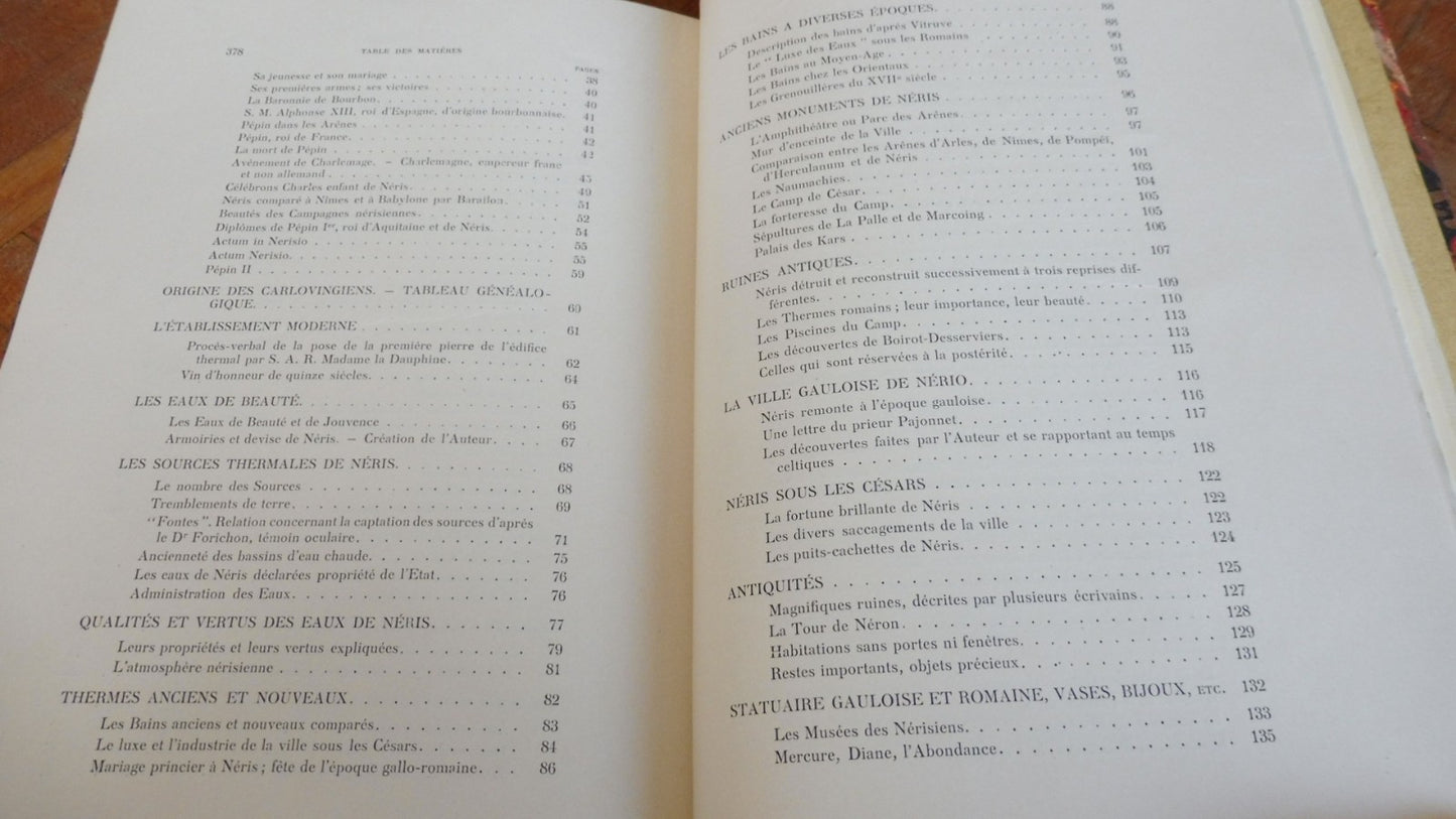 Néris capitale des Gaules. Les Eaux de beauté (Moreau de Néris) 1902
