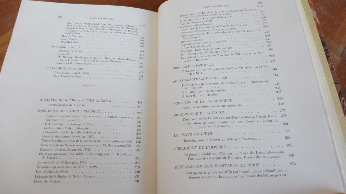 Néris capitale des Gaules. Les Eaux de beauté (Moreau de Néris) 1902