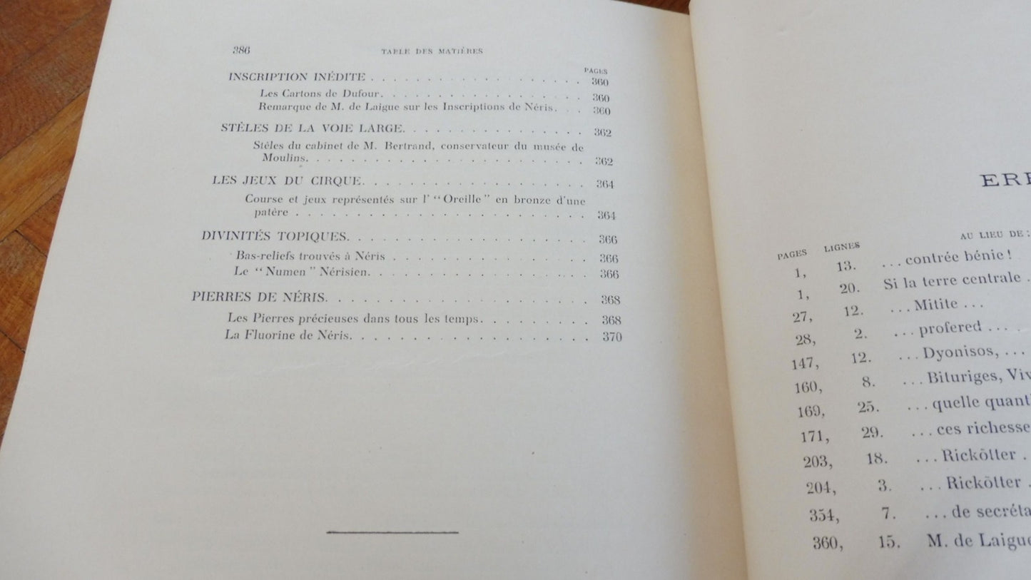 Néris capitale des Gaules. Les Eaux de beauté (Moreau de Néris) 1902