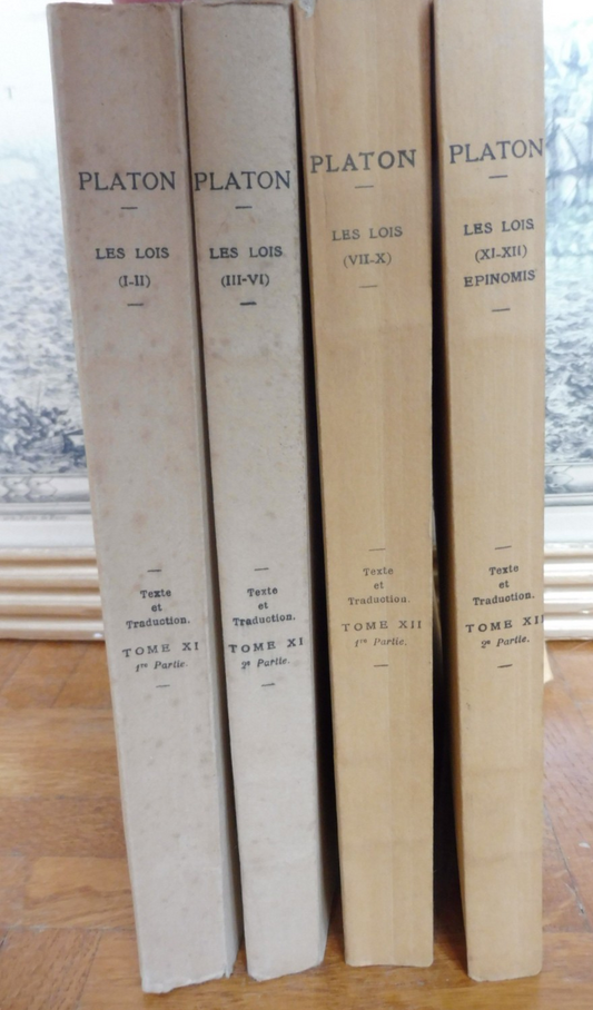 Les Lois (Platon) 1956 4 vol.