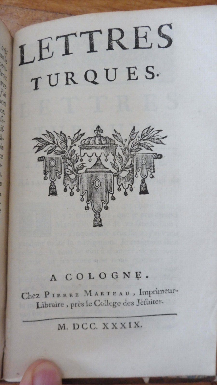 Les Lettres Persanes + Les Lettres Turques (Montesquieu) 1734-39 3 vol. en 1 t.