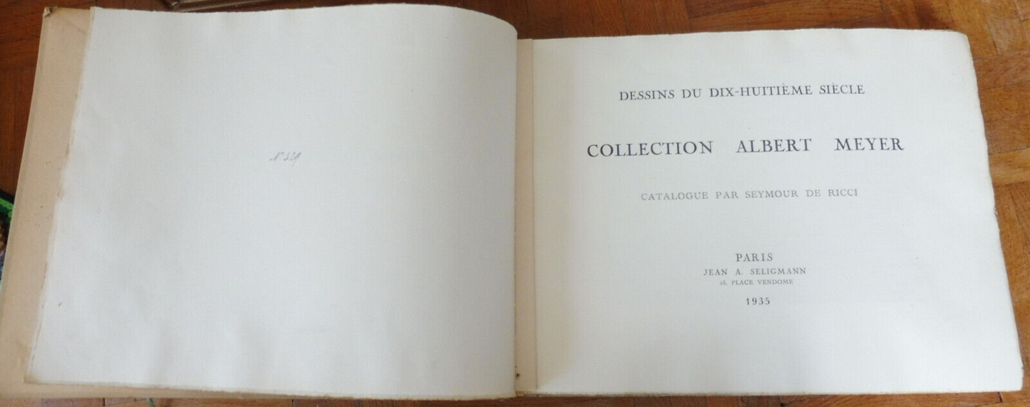 Dessins de maîtres. Collection Albert Meyer (Seymour de Ricci) 1935