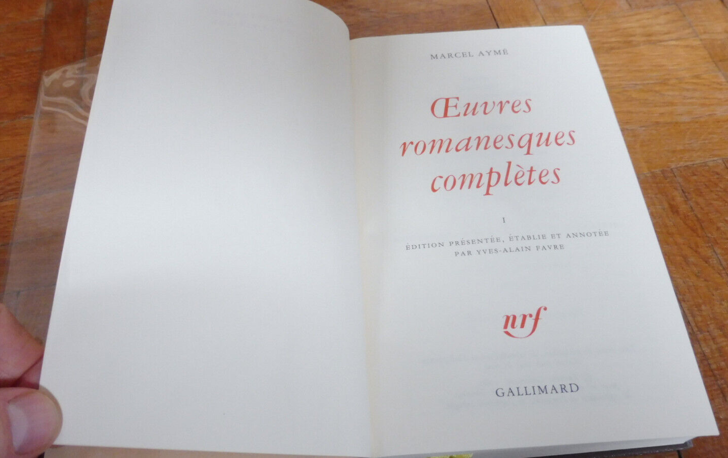 Oeuvres romanesques de Marcel Aymé t.1 1988 PLEIADE TBE