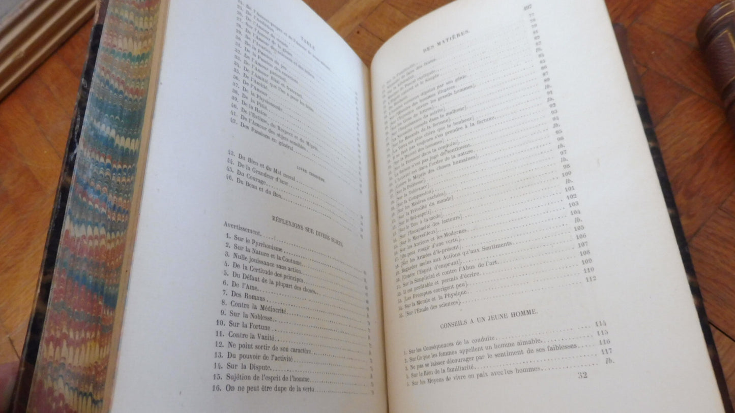 Oeuvres de Vauvenargues 1857 2 vol.