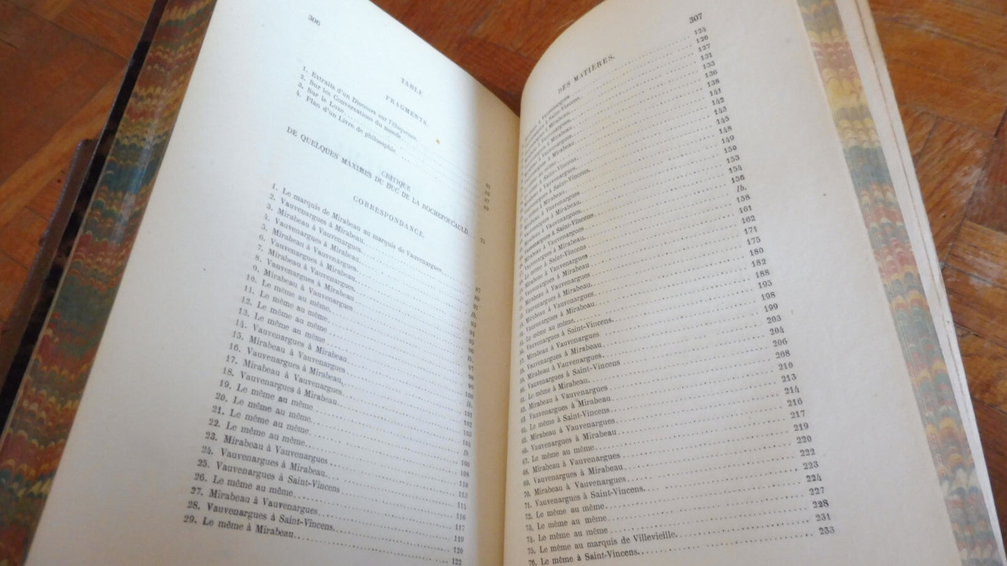 Oeuvres de Vauvenargues 1857 2 vol.