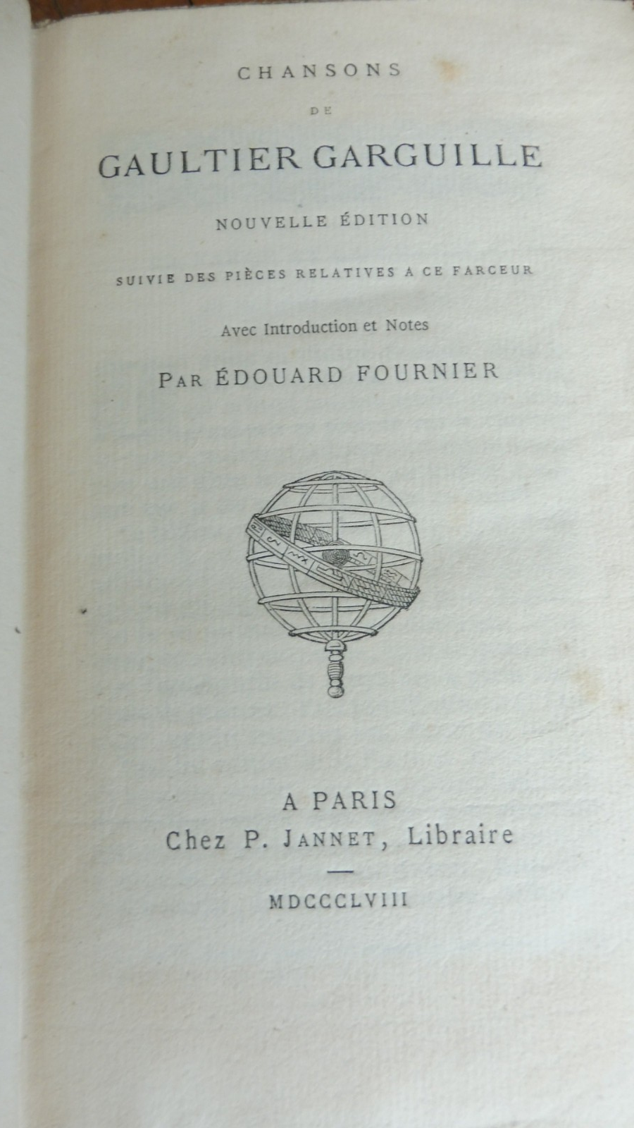 Chansons de Gaultier Garguille (Edouard Fournier dir.) 1858