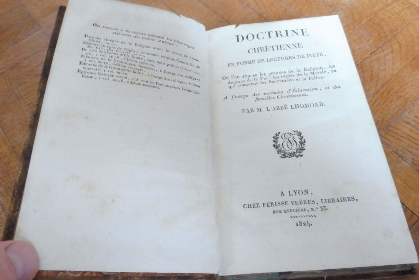 Doctrine chrétienne (Lhomond) 1824