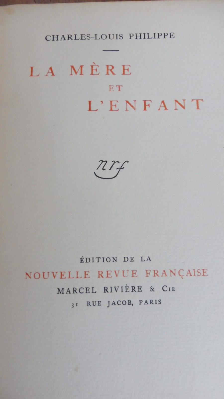 La mère et l'enfant (Charles-Louis Philippe) 1911