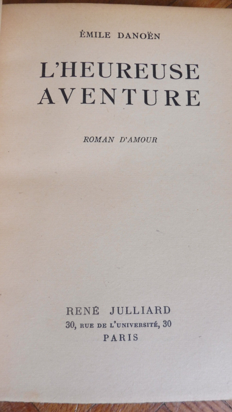 L'Heureuse aventure (Emile Danoën) 1950 EO