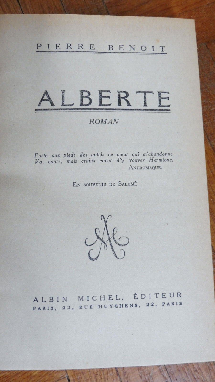 Alberte (Pierre Benoit) 1926