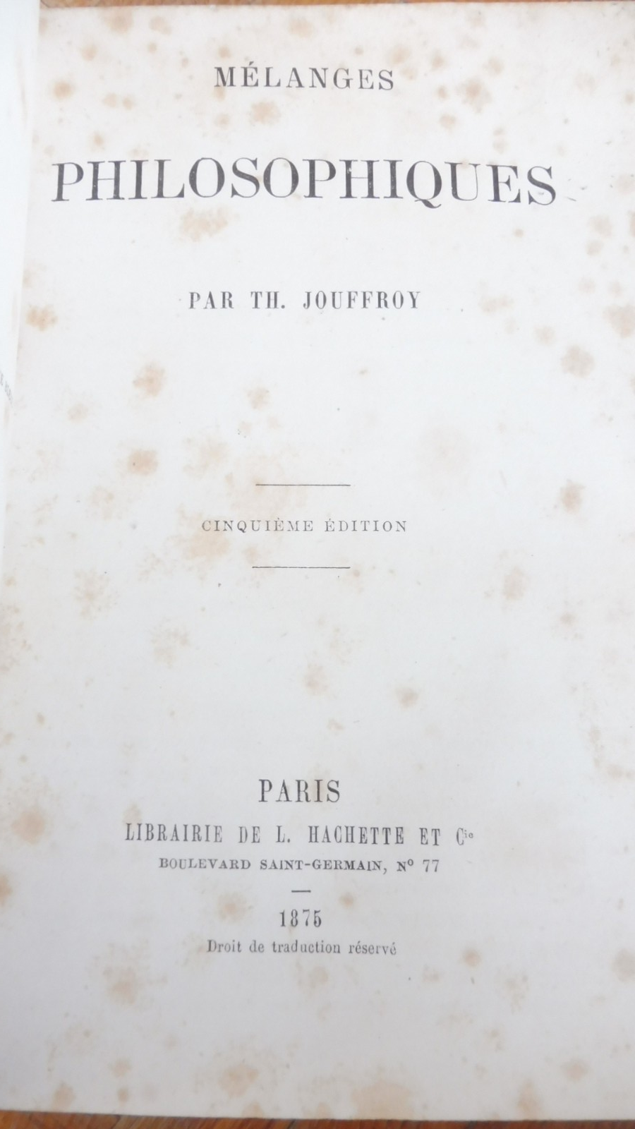 Mélanges philosophiques (Th. Jouffroy) 1876