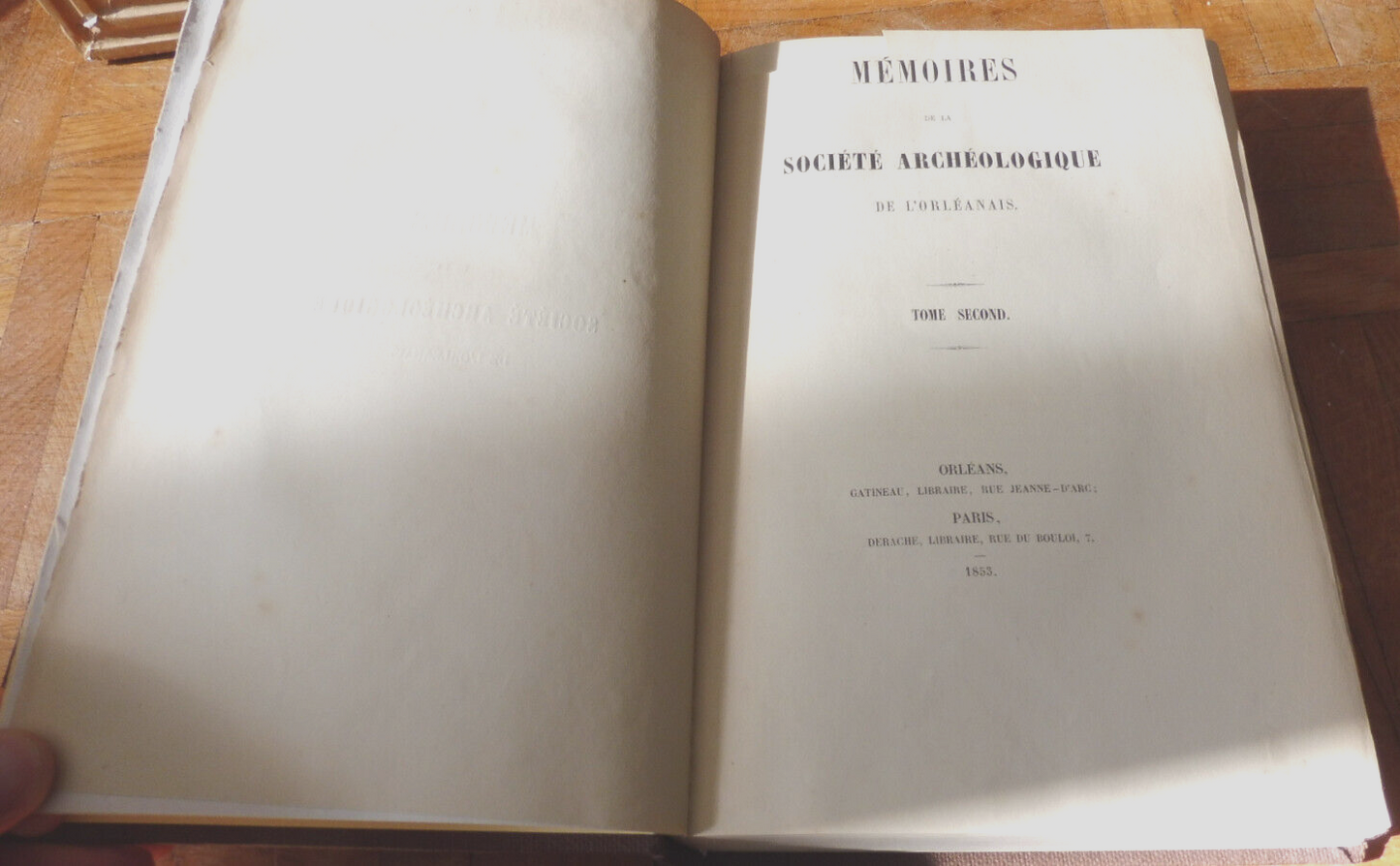 Mémoires de la Société archéologique de l'Orléanais 1853