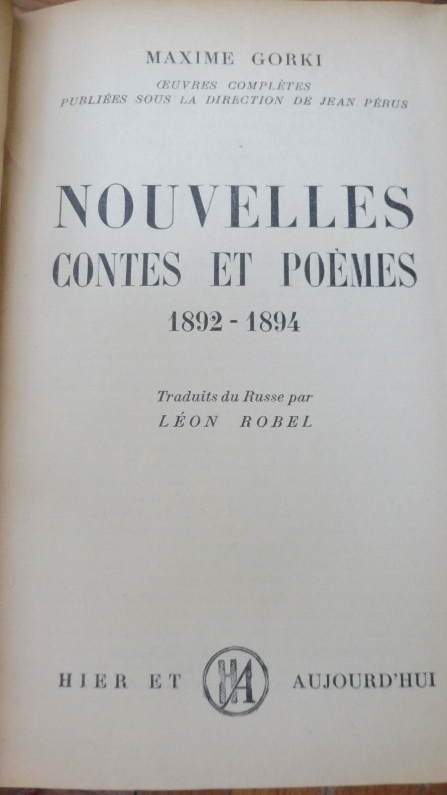 Nouvelles, contes et poèmes (Maxime Gorki) 1951