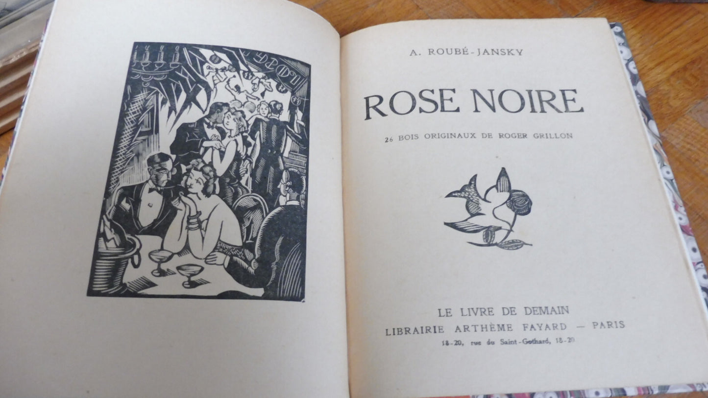 Rose noire (A. Roubé-Jansky) 1942 illus. Grillon