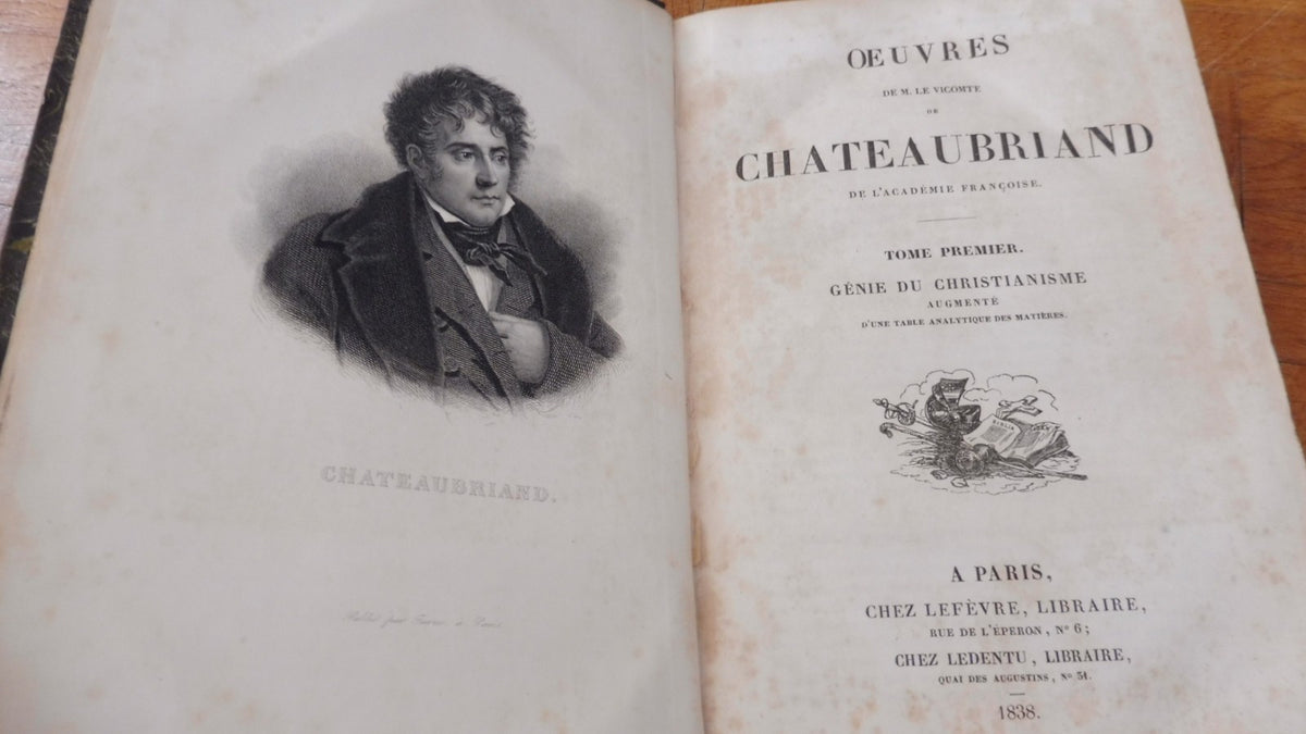 Oeuvres de Chateaubriand 1838 6 vol.
