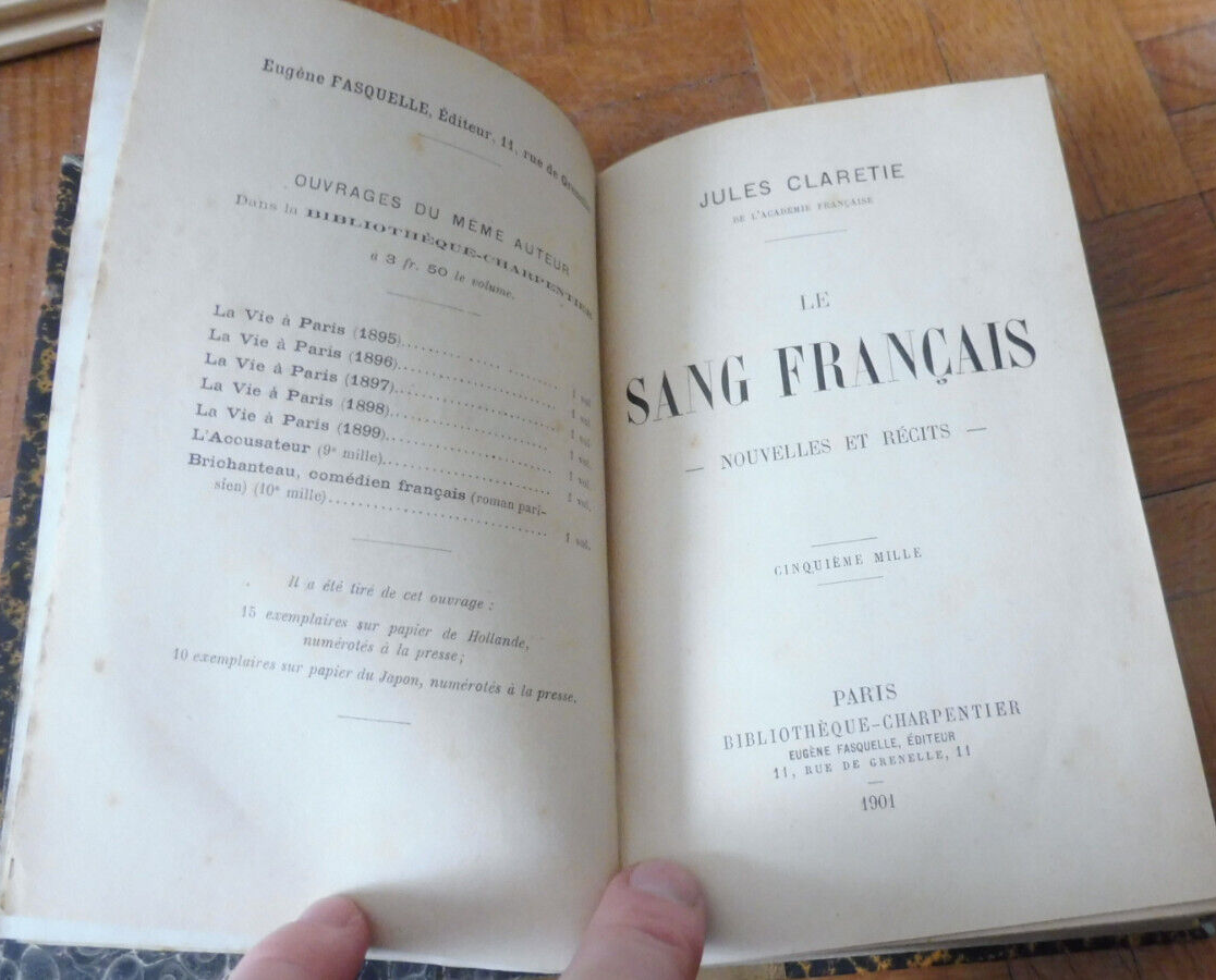 Le Sang français (Jules Claretie) 1901