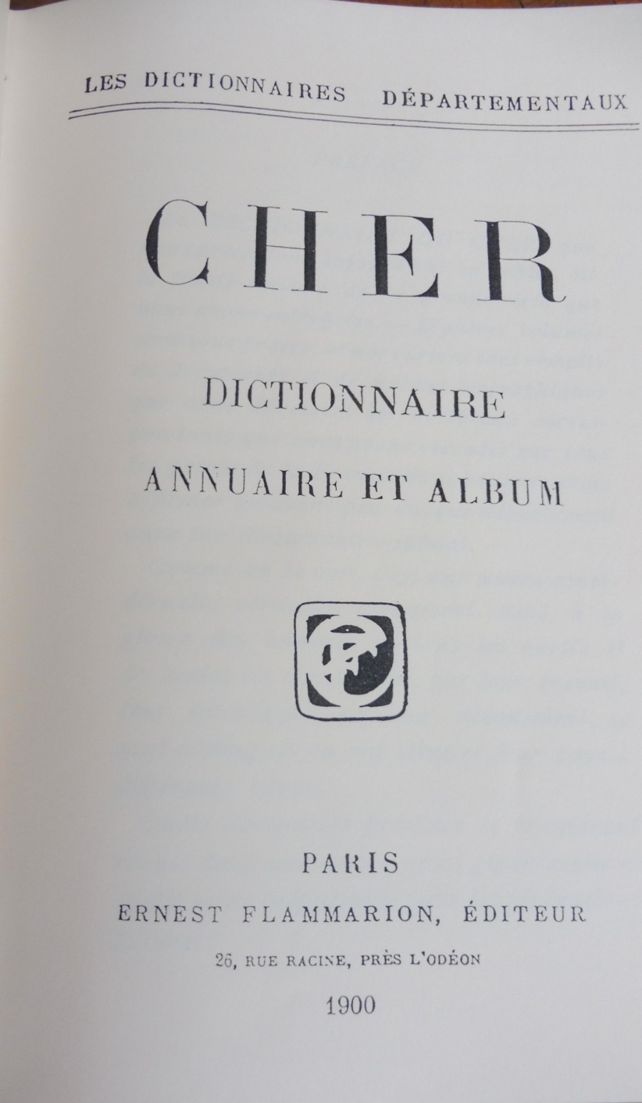 Dictionnaire biographique du Cher 1900 [REPRODUCTION]