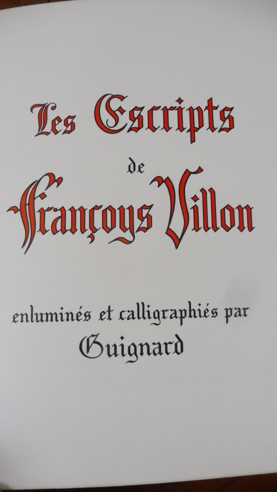 Les Escripts de François Villon 1974 illus. Guignard 2/2