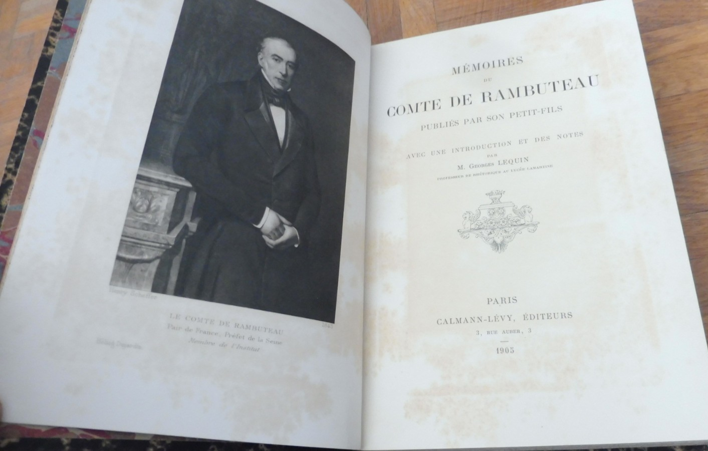 Mémoires du Comte de Rambuteau 1905