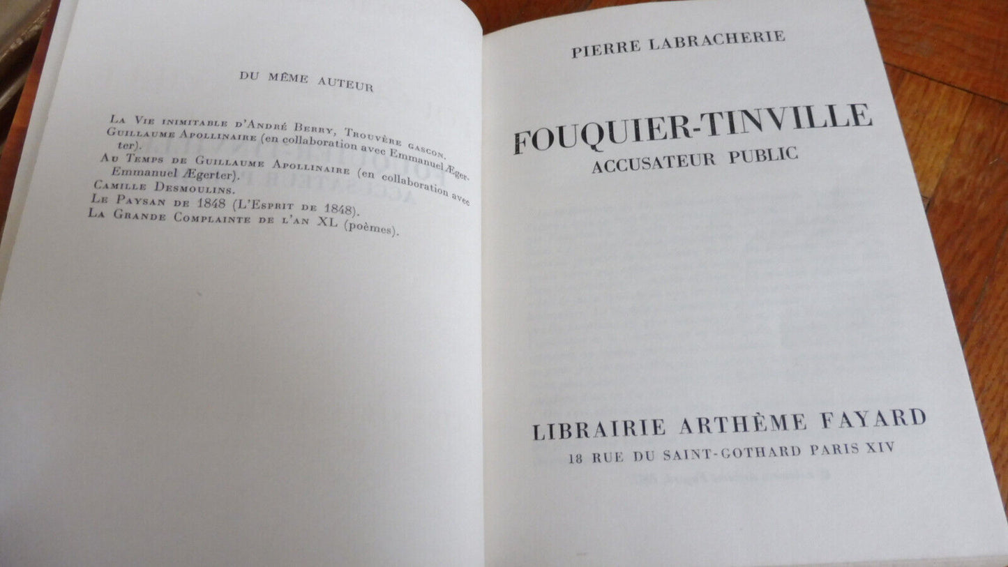 Fouquier-Tinville, accusateur public (Pierre Labracherie) 1961