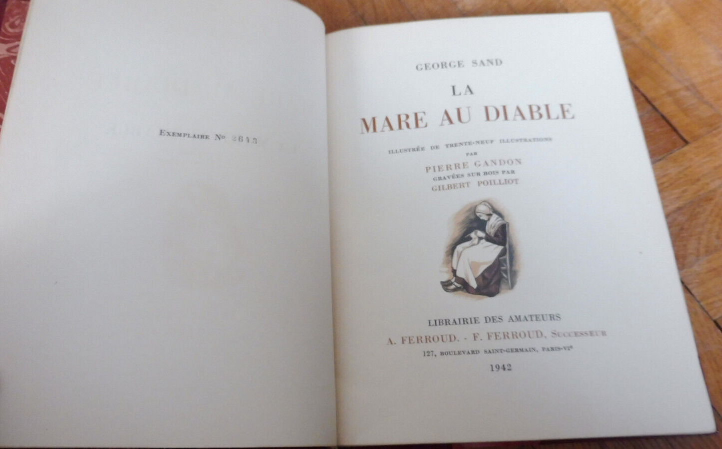 La Mare au diable (George Sand) 1942 VELIN illus. GANDON