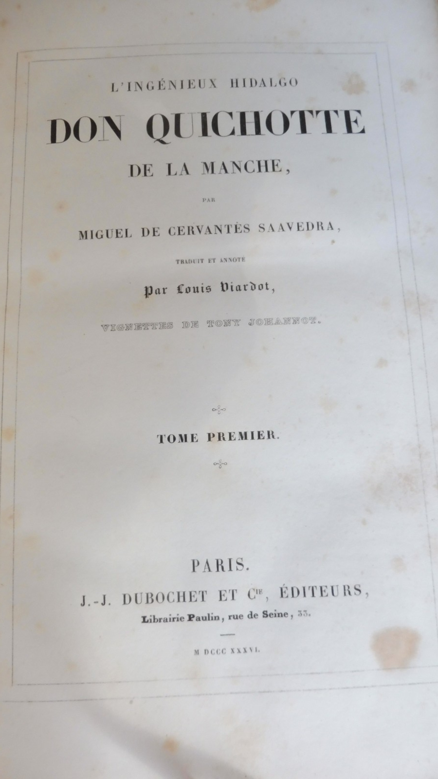 Don Quichotte (Cervantes) 1837 2/2 illus. Johannot