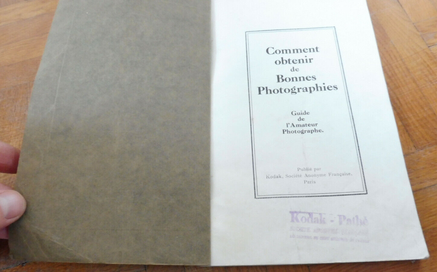 Comment obtenir de bonnes photographies (Kodak) s.d.