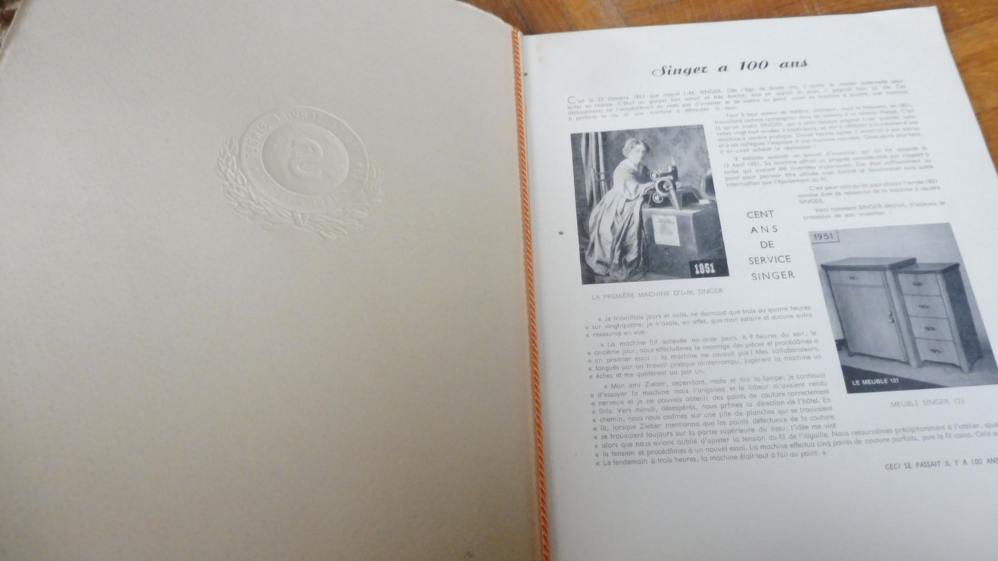 1851-1951. 100 ans de service Singer