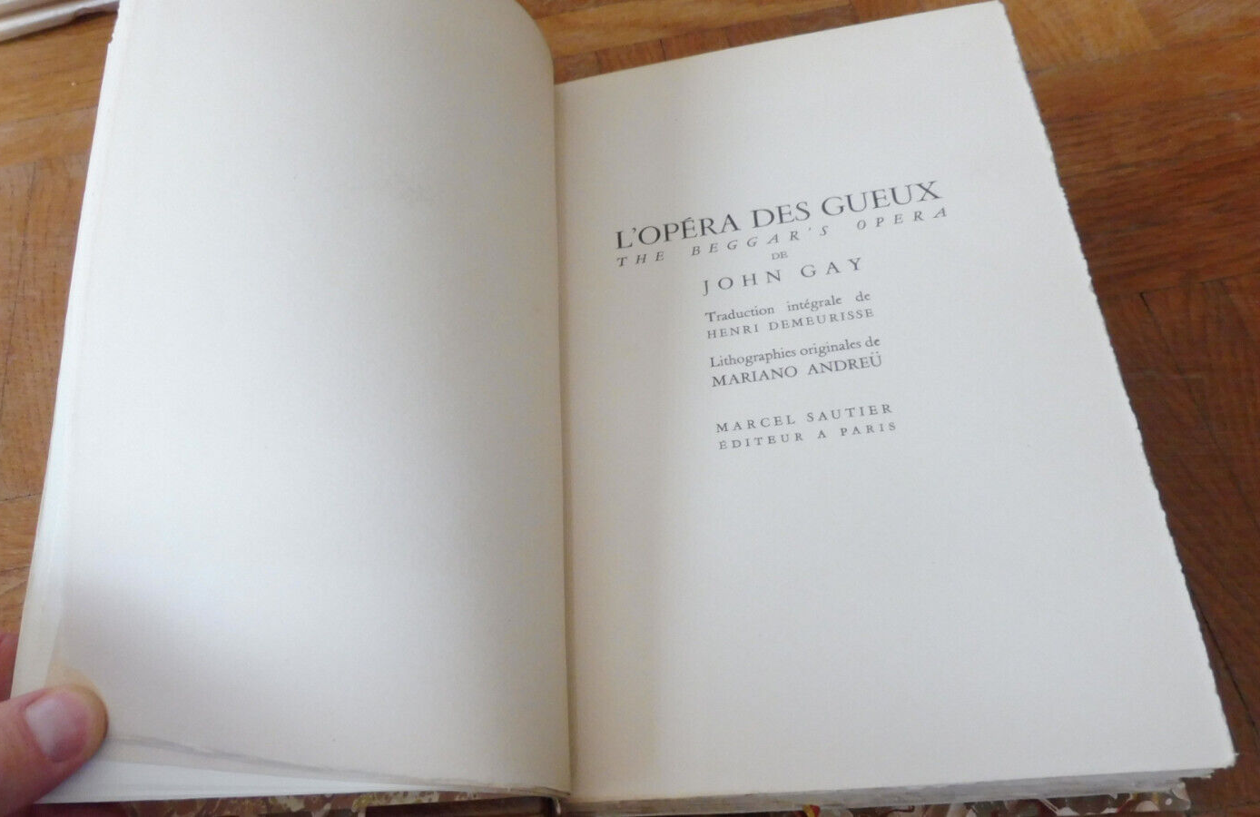 L'Opéra des gueux (John Gay) s.d. illus. Andreu VELIN NUMEROTE