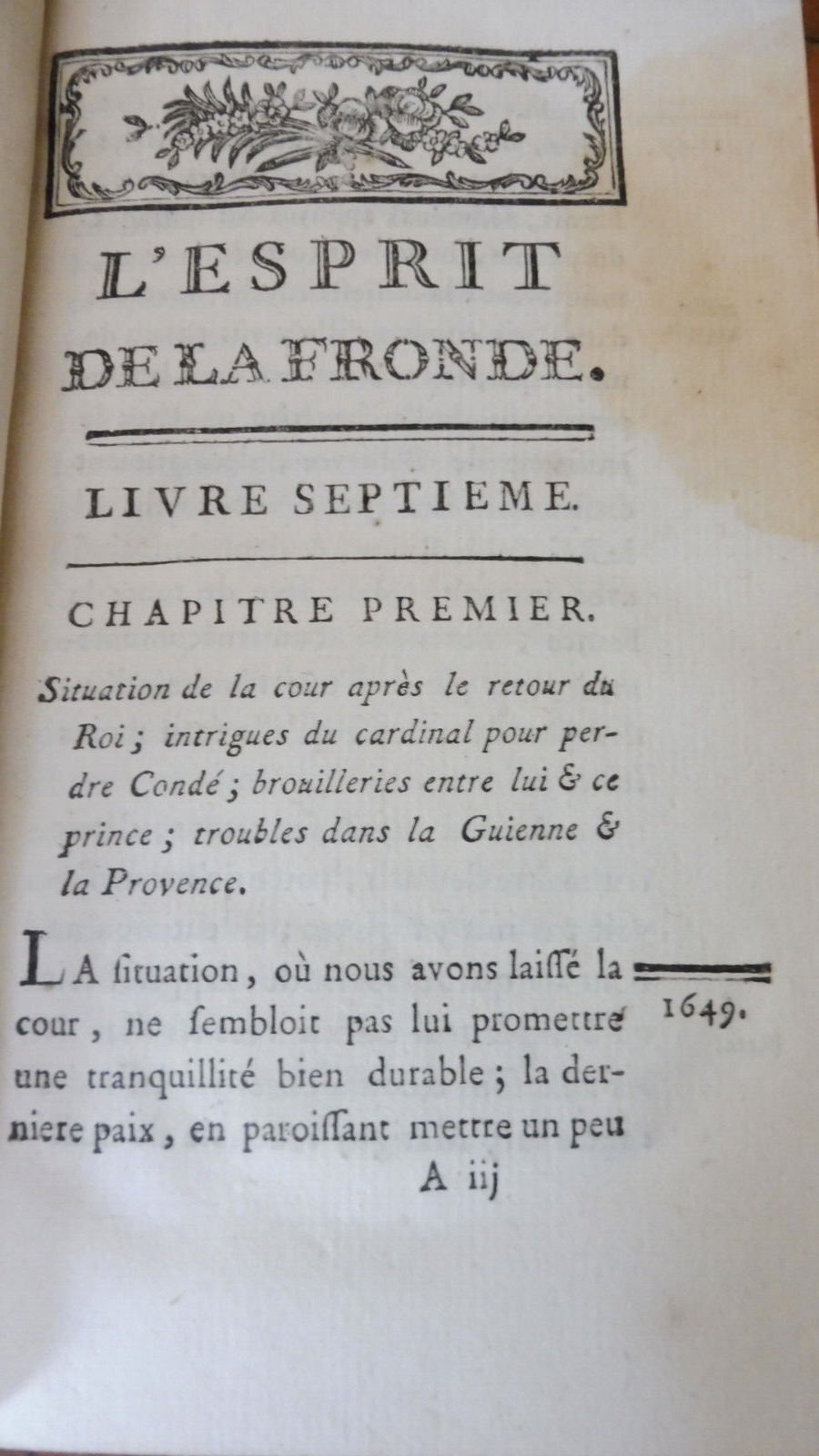 L'Esprit de la Fronde vol. 3 (Jean-Baptiste Mailly) 1772