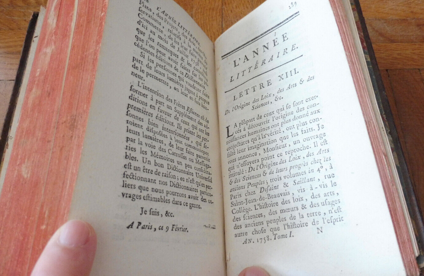 L'année littéraire. Année 1757. T.VIII+ Année 1758 t.I (Fréron) s.d.