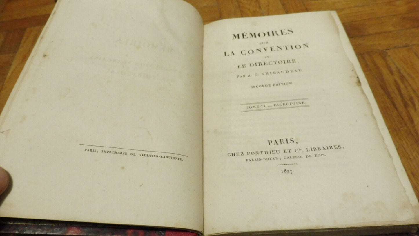 Mémoire sur le Directoire (Thibaudeau) 1827