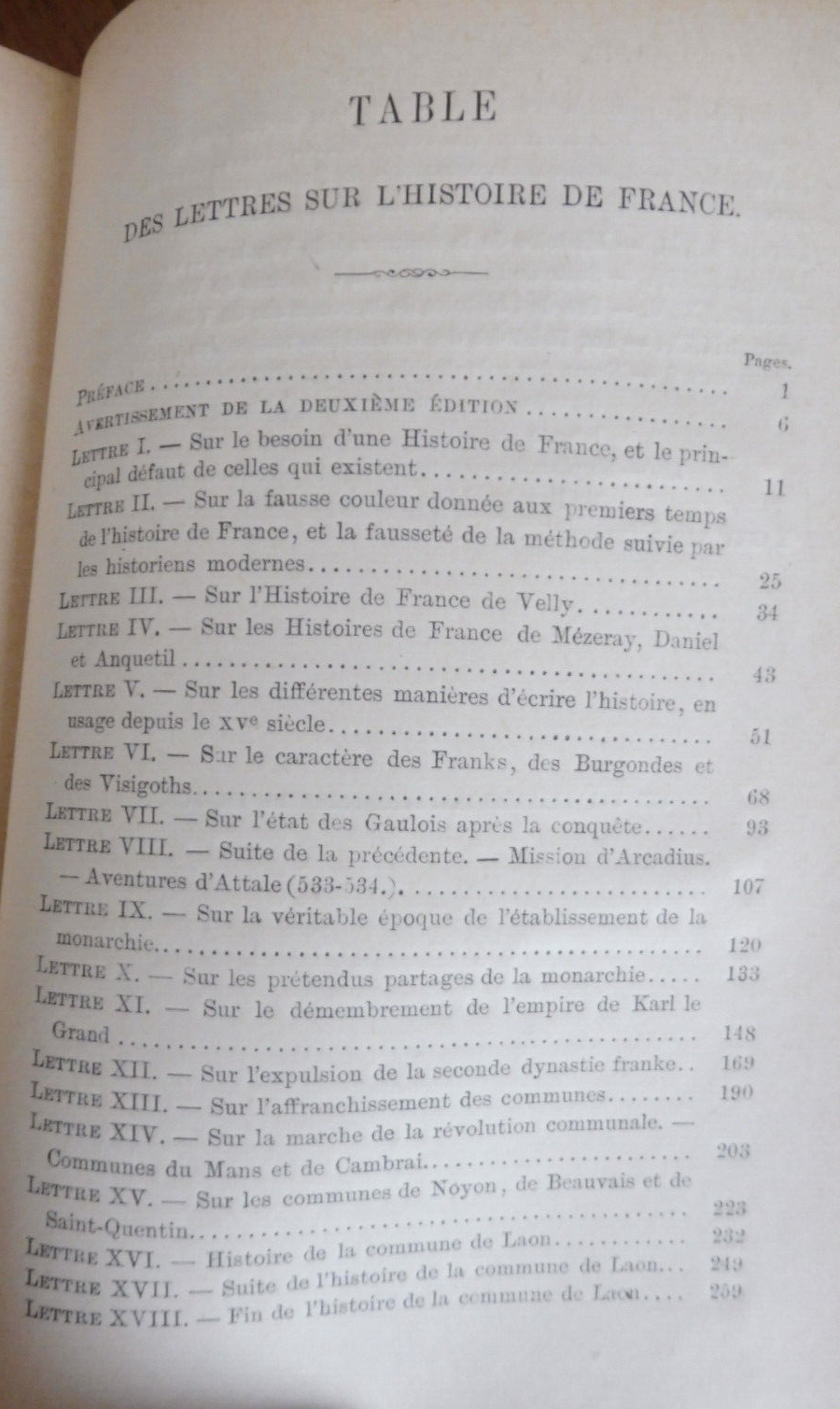 Lettres sur l'histoire de France (Augustin Thierry) 1889