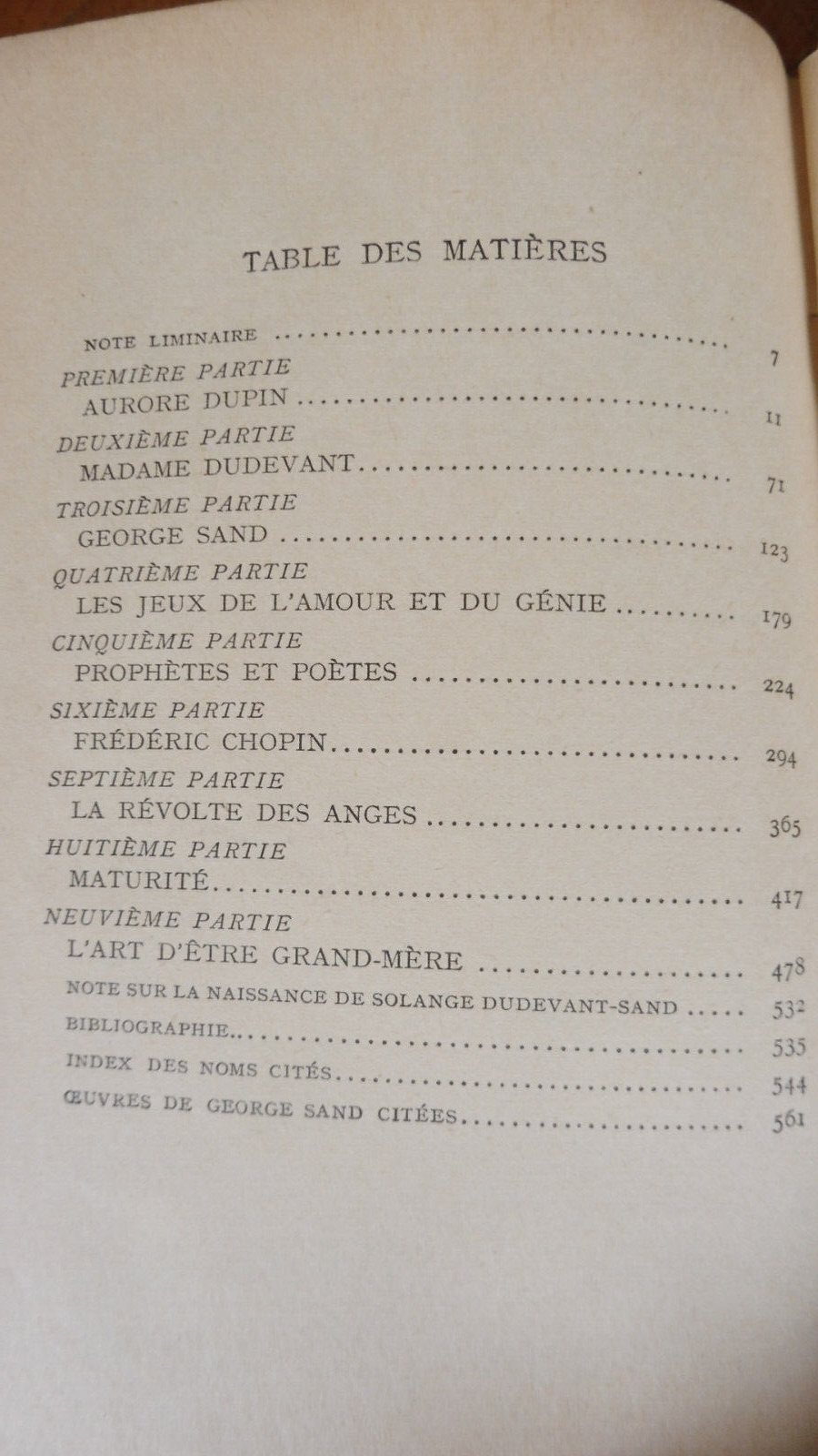 Lélia ou la vie de Geroge Sand (André Maurois) 1954