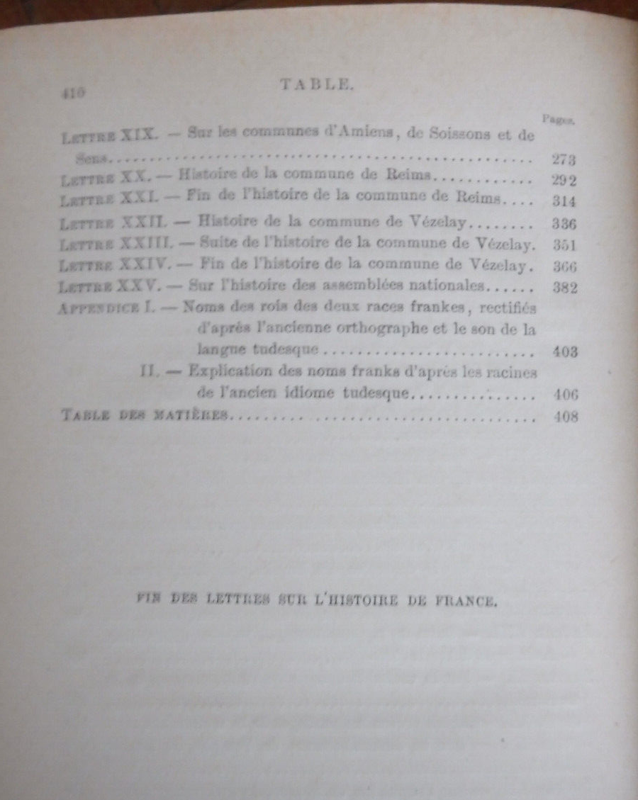 Lettres sur l'histoire de France (Augustin Thierry) 1889