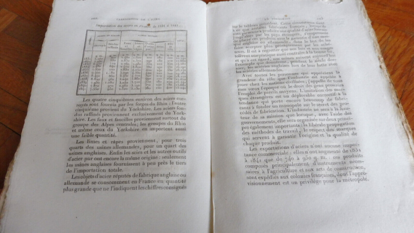 Fabrication de l'acier en Yorkshire (F. Le Play) 1843