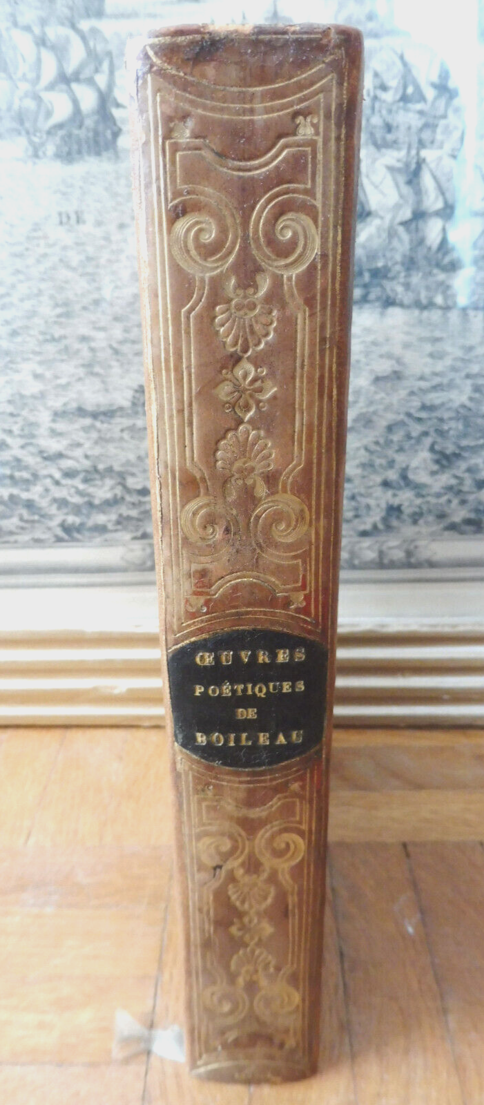 Oeuvres poétiques de Boileau 1825 RELIURE SIGNEE