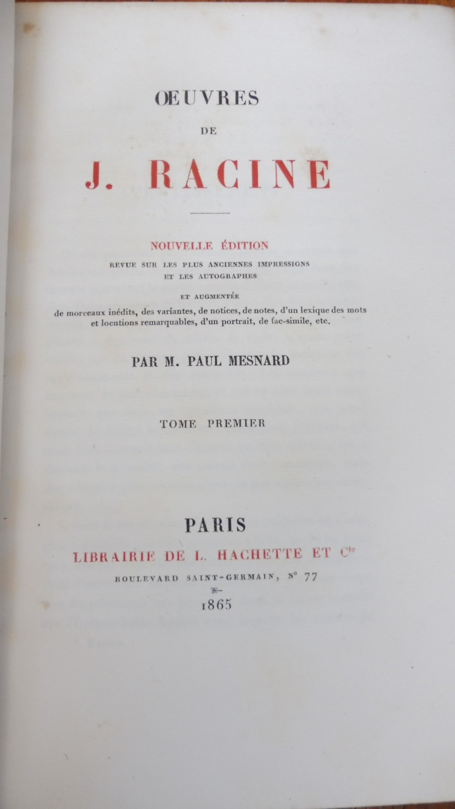 Oeuvres complètes de Racine + album + musique 186573 10 vol.