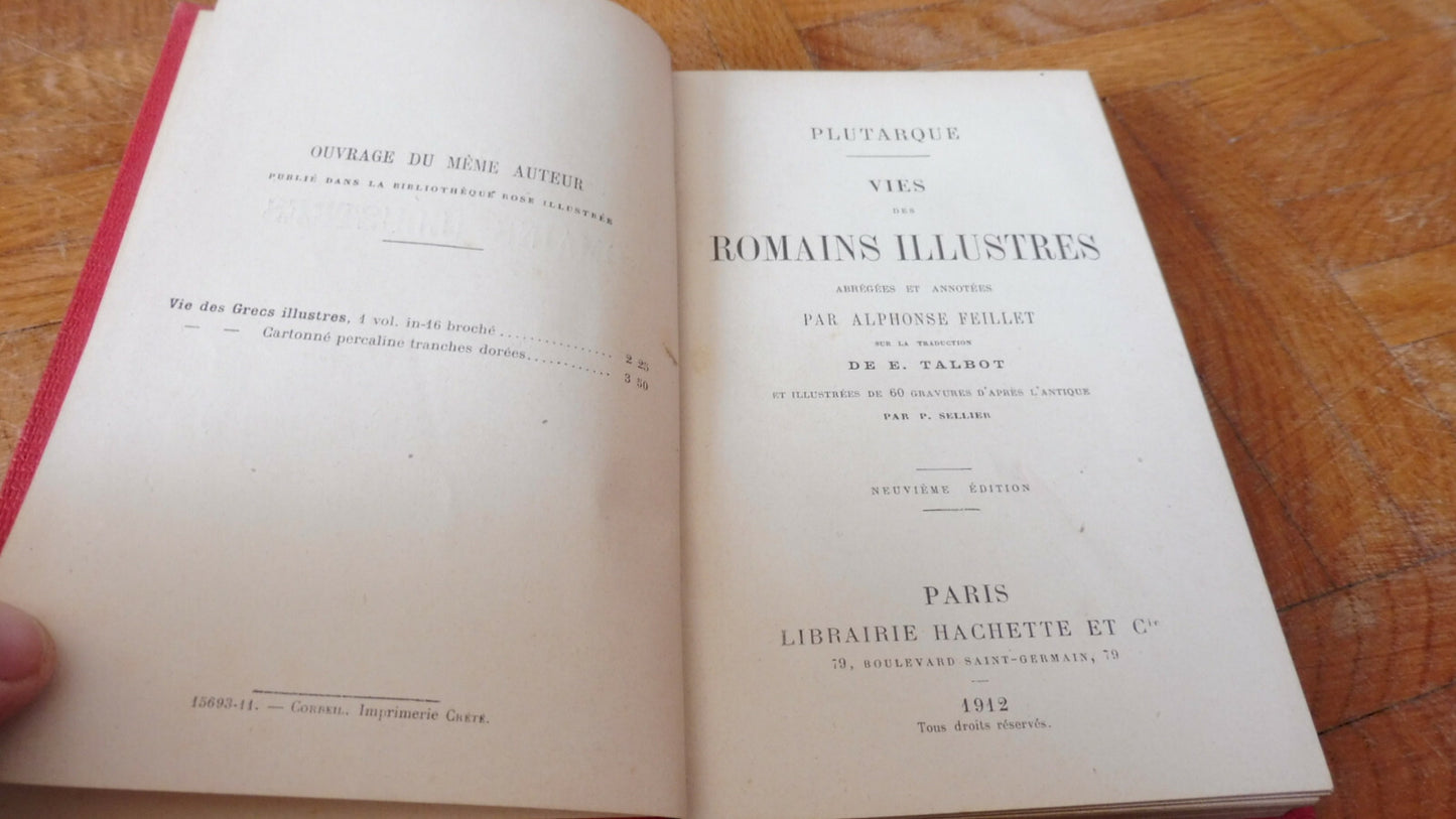 Vies des Romains illustres (Plutarque) s.d. Bibliothèque rose