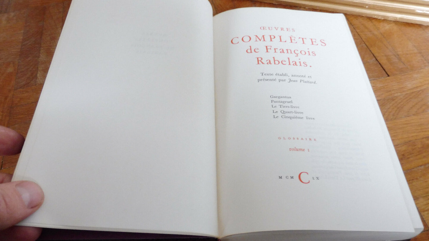 Oeuvres complètes de François Rabelais 1960
