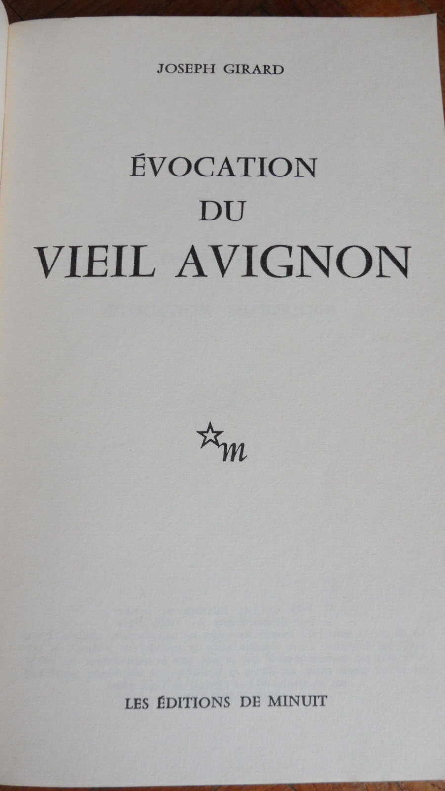 Evocation du vieil Avignon (Joseph Girard) 1983