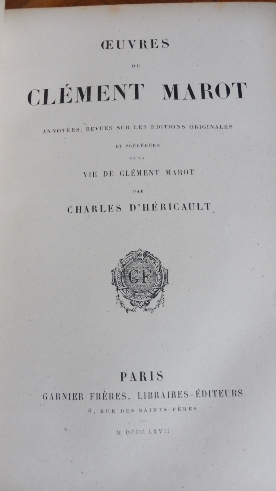 Oeuvres de Clément Marot 1867