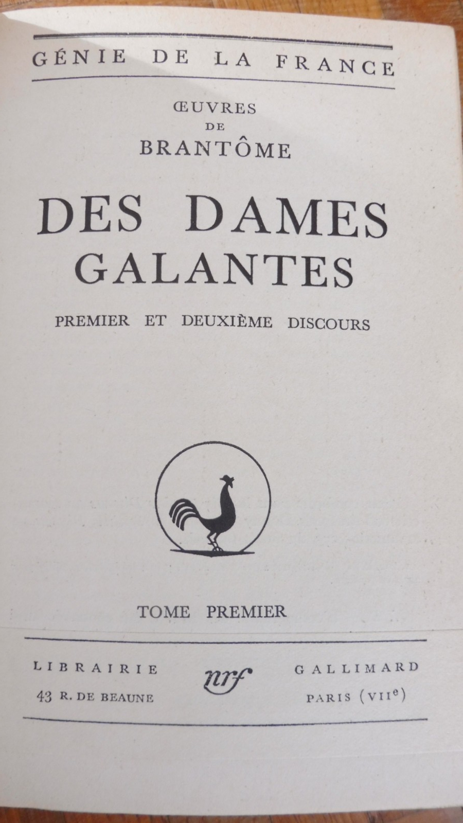 Des Dames galantes (Brantôme) 1933