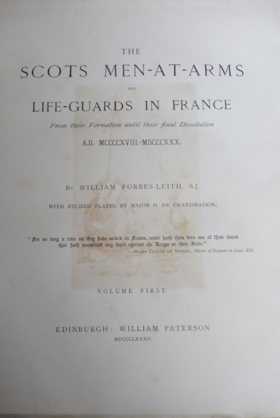 The Scots guards in France (W. Forbes-Leith) 1882 2/2