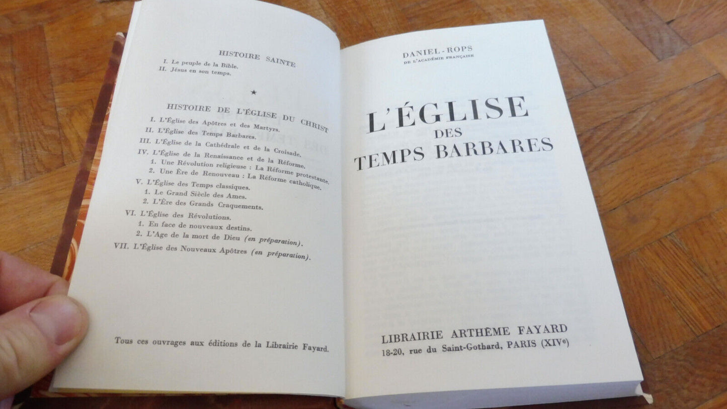 L'Eglise des temps barbares (Daniel Rops) 1960
