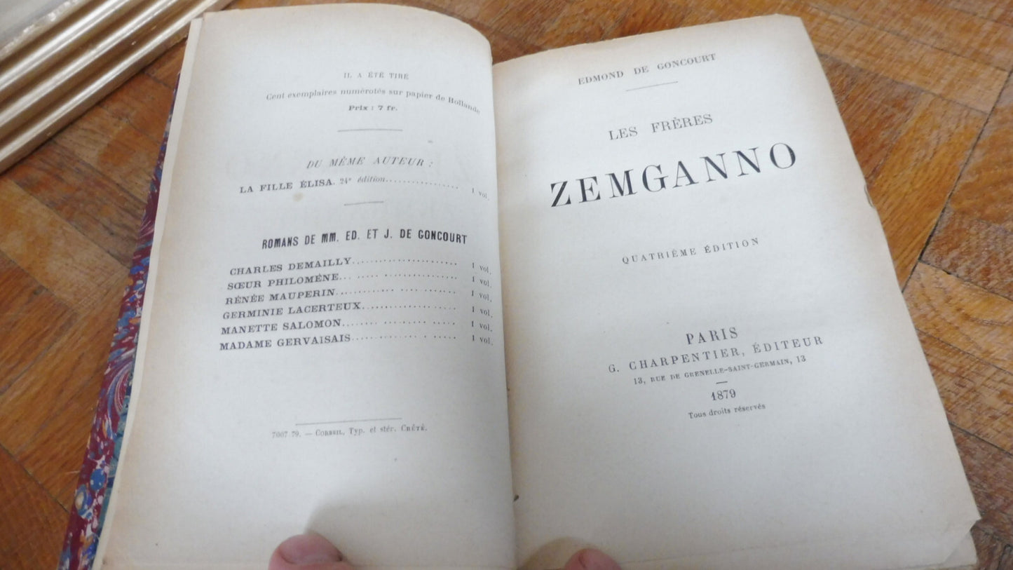 Les Frères Zemgano (E. De Goncourt) 1879