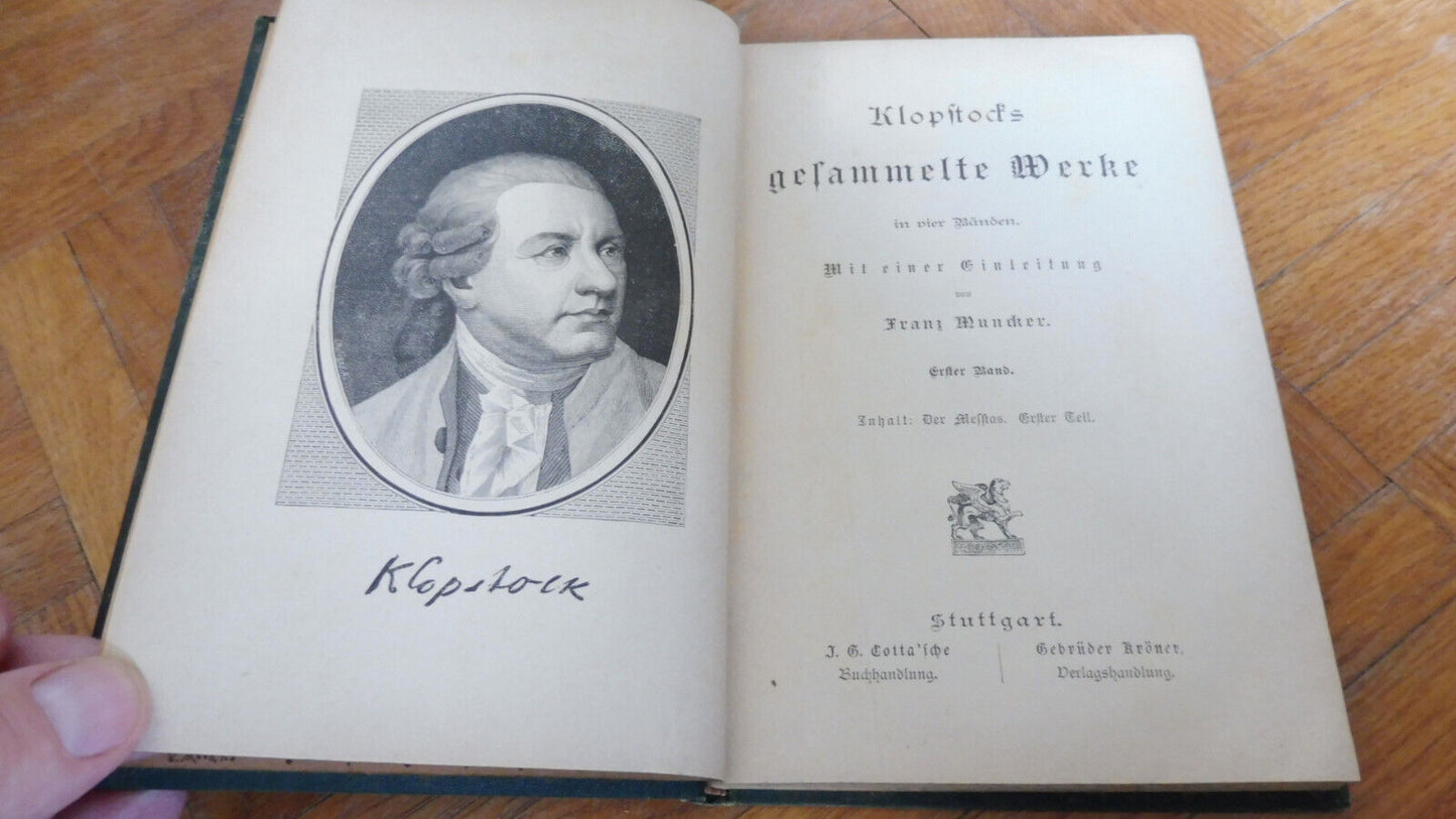 Klopstock gesammelte Werke (Friedrich Gottlieb Klopstock) 4 vol.