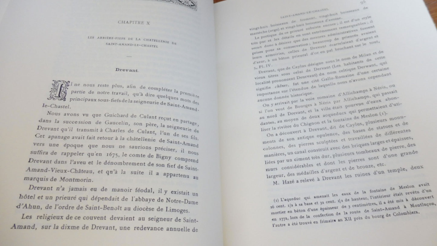 Histoire de St-Amand et du château de Montrond (V. Mallard) 1900 [REPRODUCTION]