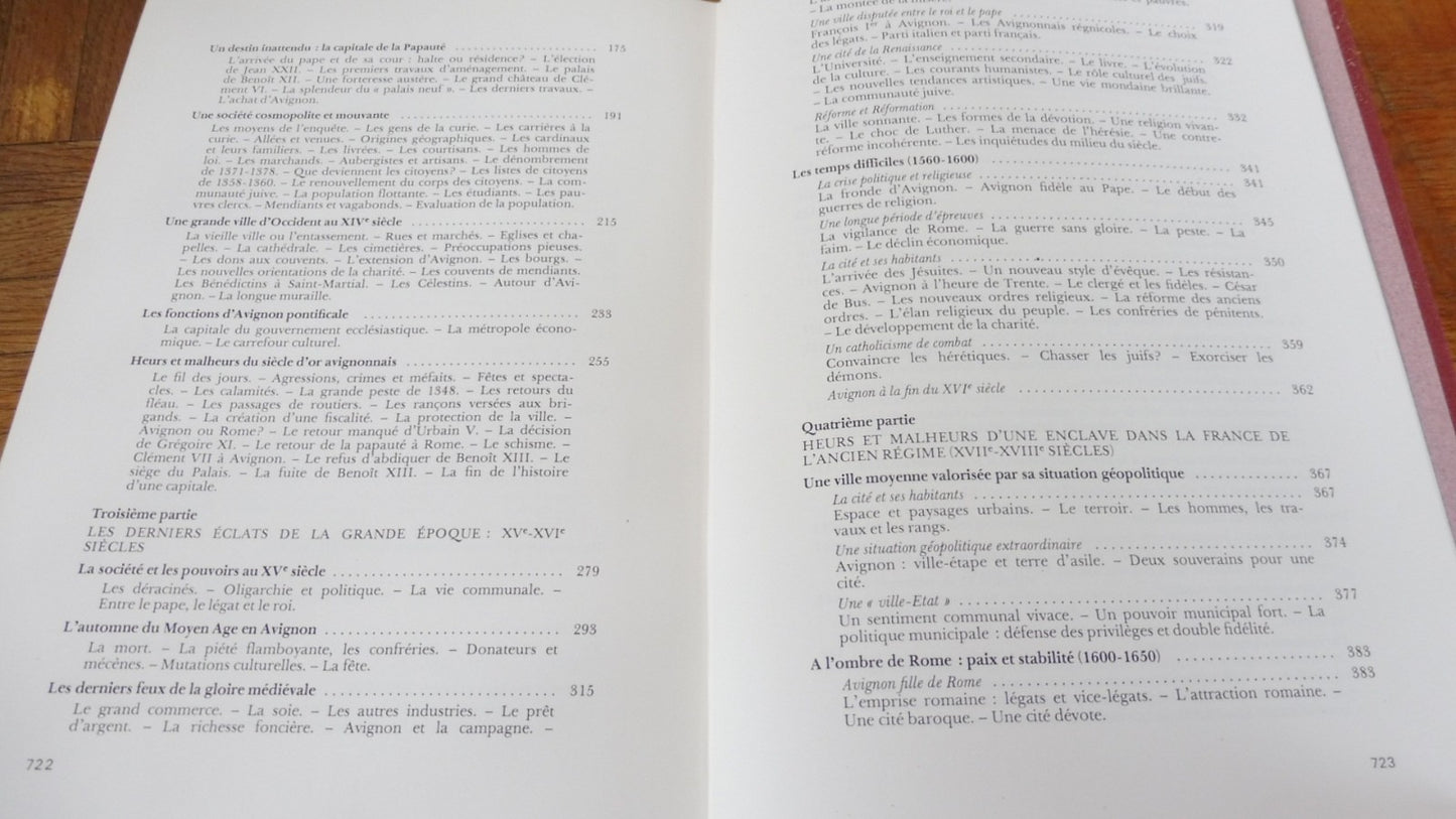 Histoire d'Avignon (Gagnière, Granier & alii) 1980